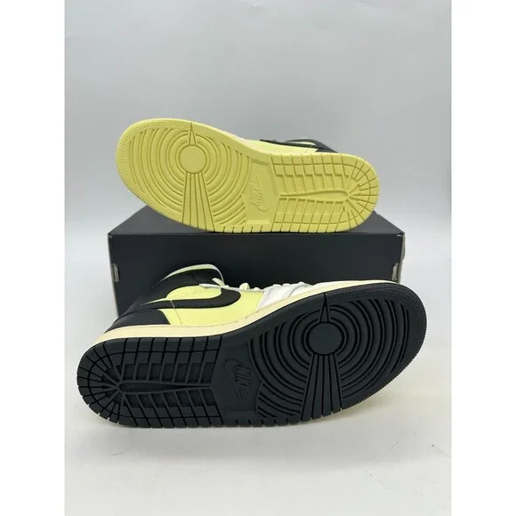 Jordan 1 Mid SE Women's Size 9 White Yellow Leather Athletic Shoes HQ3008 130 - Picture 3 of 6